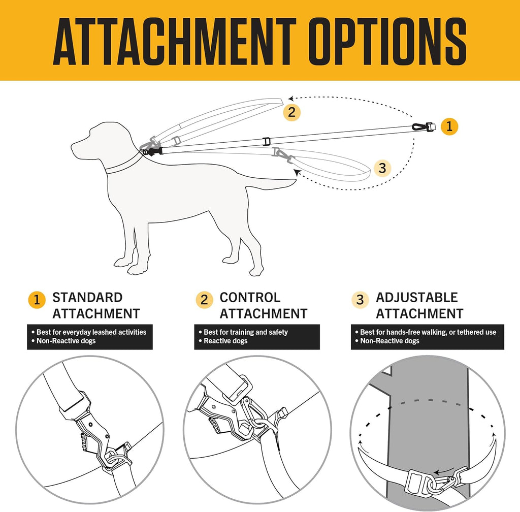 Pet Durable Nylon Webbing Leashes for Dogs, Reflective Stitching for Visibility,  Brown (Nylon Webbing), Large