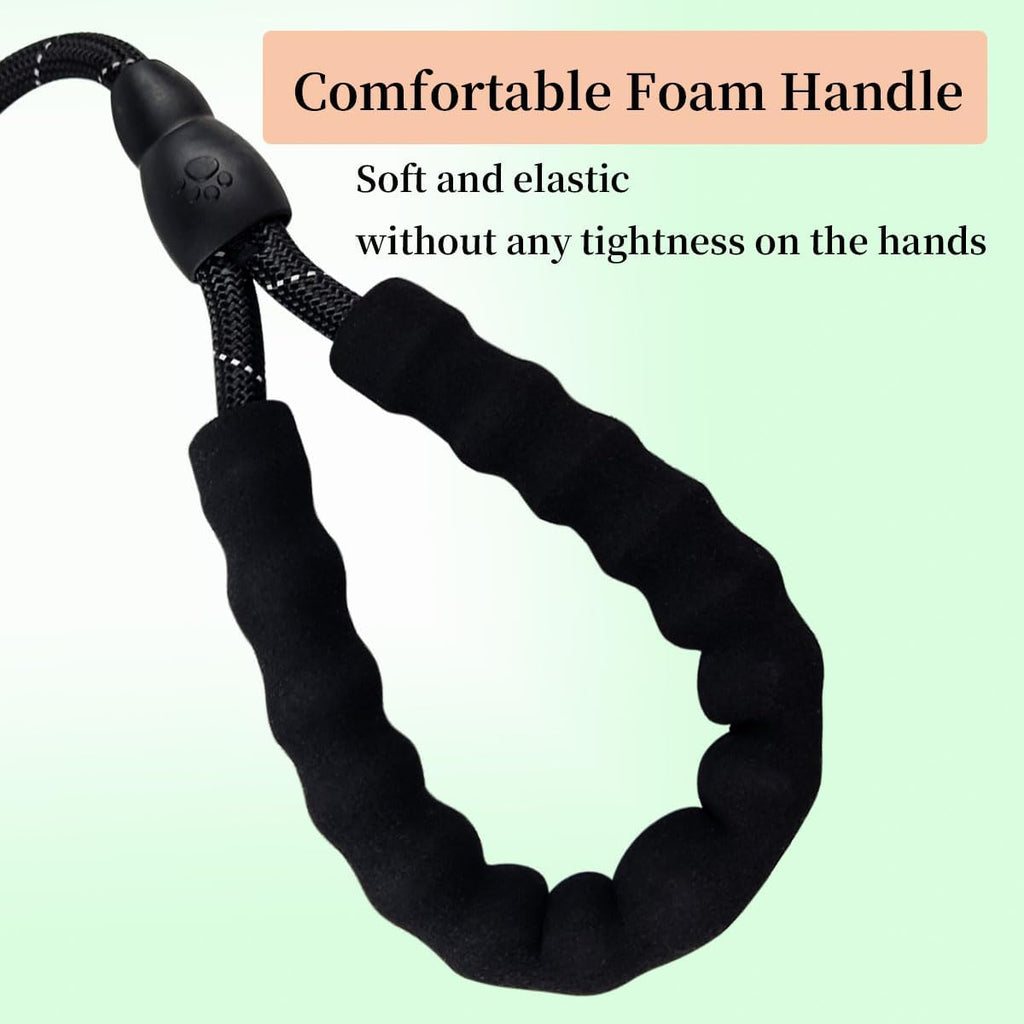 Slip Knot Leashes for Dog Training, 6 FT Black Comfortable Handle Dog Slip Leash for Control Dogs Lead Adjustable Slip Lead for Small Medium Large Dogs