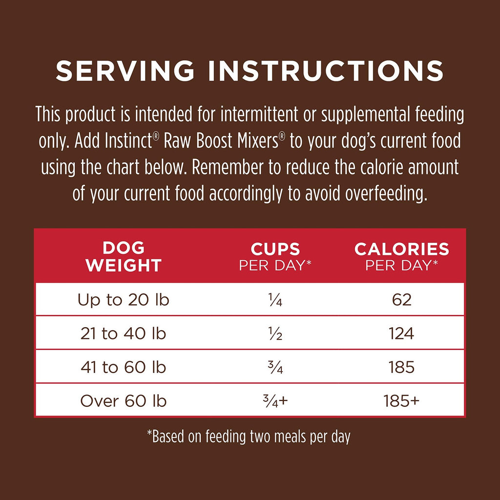 Instinct Raw Boost Mixers Freeze Dried Raw Dog Food Topper, Grain Free Beef